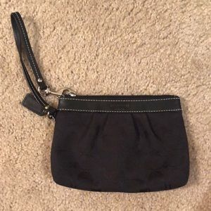Black coach wristlet